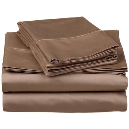 Superior  530 Thread Count Egyptian Cotton Twin XL Sheet Set Solid  Taupe 530XLSH SLTP